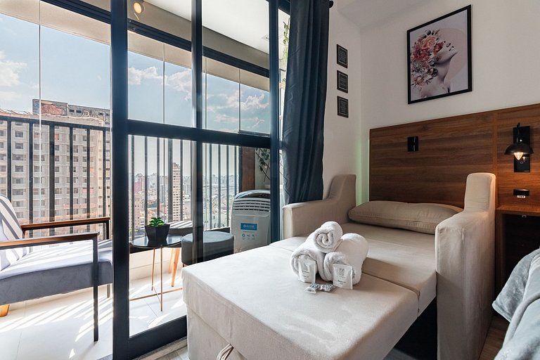 Studio 20ºandar + Ar Condicionado, Piscina