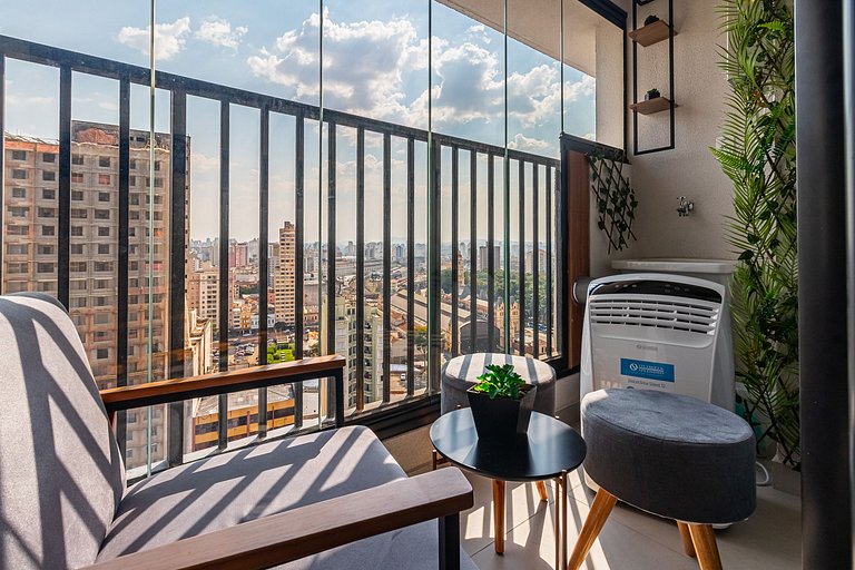 Studio 20ºandar + Ar Condicionado, Piscina