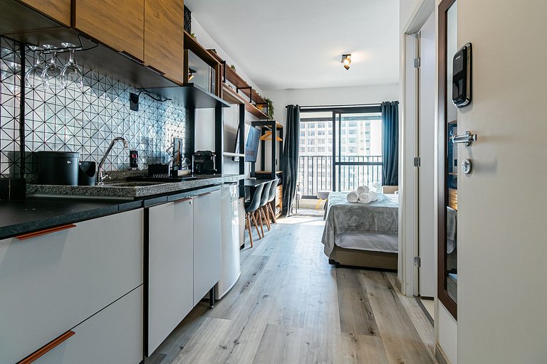 Studio 20ºandar + Ar Condicionado, Piscina