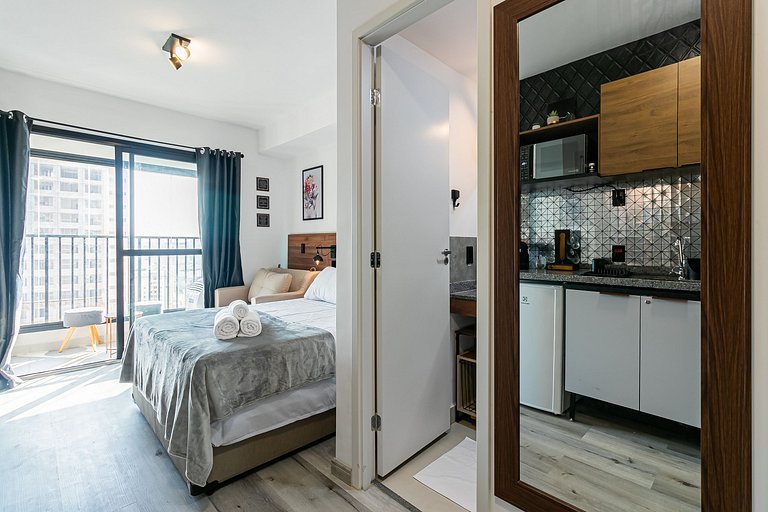 Studio 20ºandar + Ar Condicionado, Piscina e Vaga