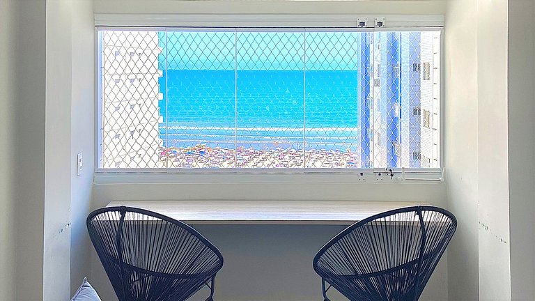 Vista para o MAR na PG + Ar Condicionado + TV 65''