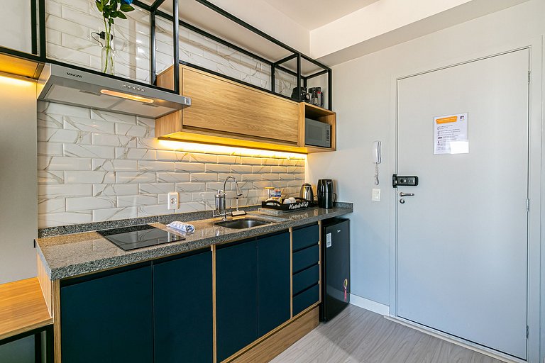 Studio TOP - Cama Queen + Vaga, Piscina e Rooftop