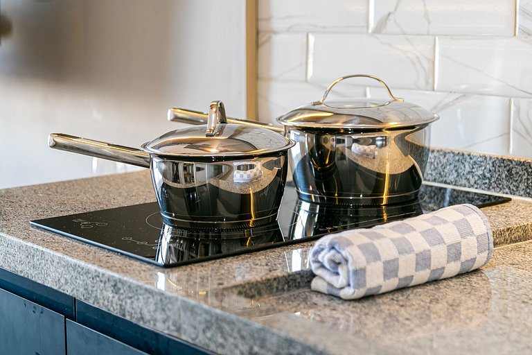 Studio TOP - Cama Queen + Vaga, Piscina e Rooftop