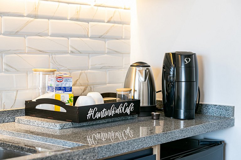 Studio TOP - Cama Queen + Vaga, Piscina e Rooftop