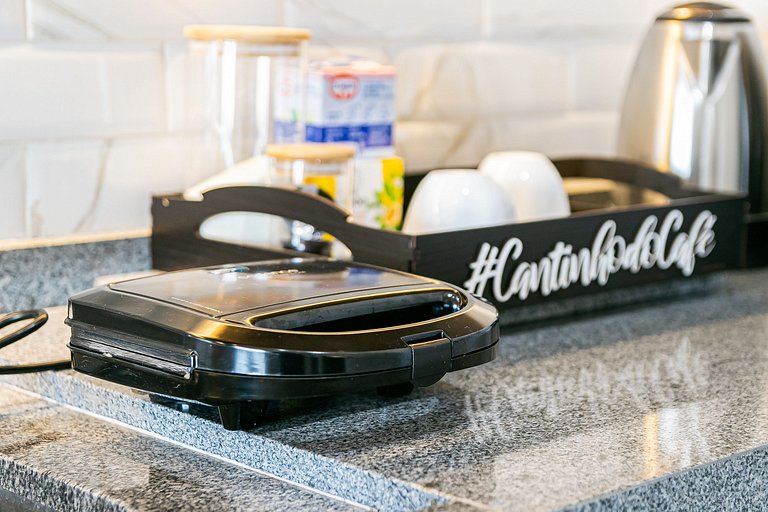 Studio TOP - Cama Queen + Vaga, Piscina e Rooftop