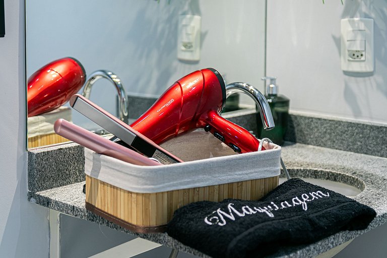 Studio TOP - Cama Queen + Piscina e Rooftop