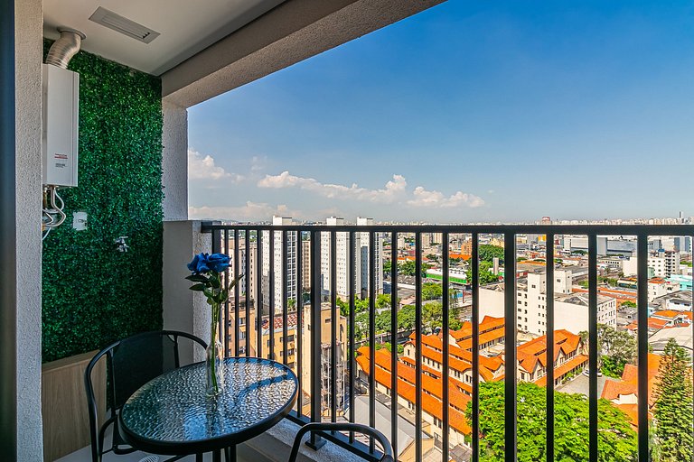 Studio TOP - Cama Queen + Vaga, Piscina e Rooftop