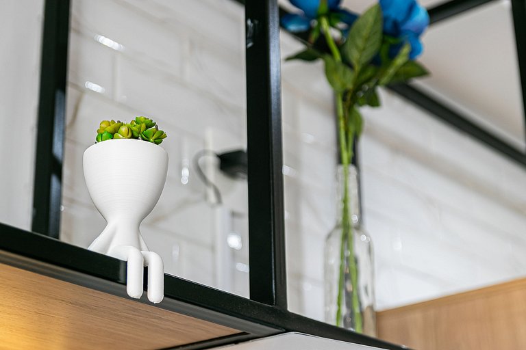 Studio TOP - Cama Queen + Vaga, Piscina e Rooftop