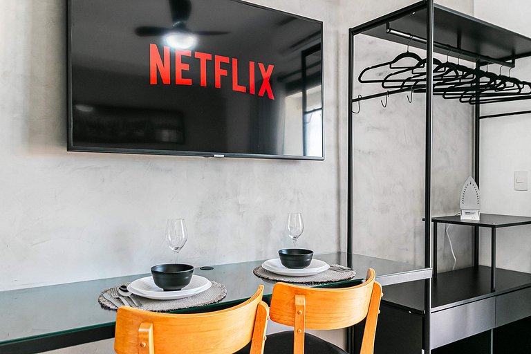 Studio TOP + AC, Piscina, Rooftop e Metrô