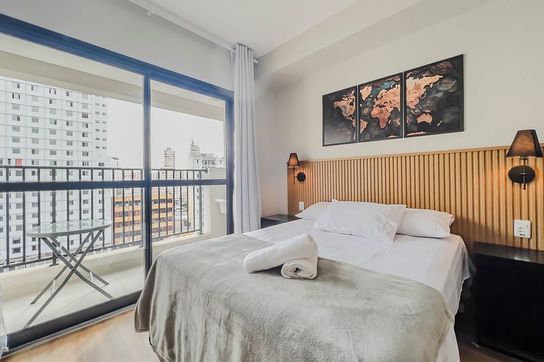 Studio Charmoso + Piscina e Metrô