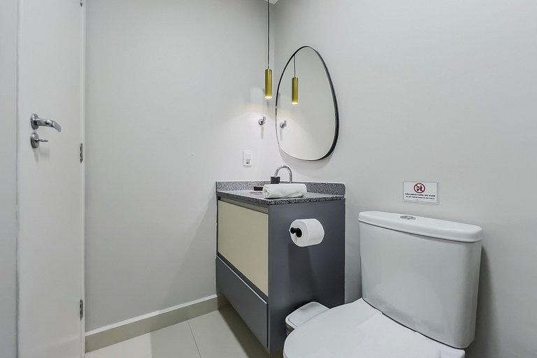 Studio Charmoso + Piscina e Metrô