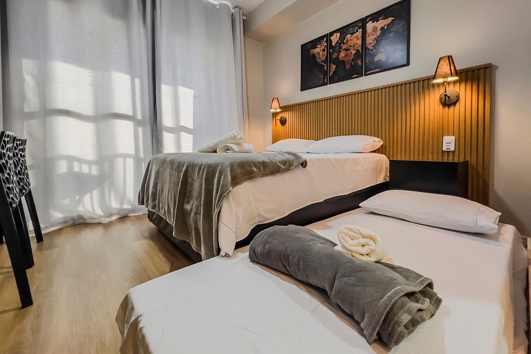 Studio Charmoso + Piscina e Metrô