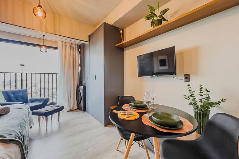 Apê Completo + Vaga, AC, Piscina, Maq. Lava e Seca