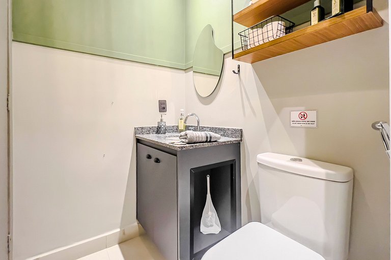 Apê Completo + Vaga, AC, Piscina, Maq. Lava e Seca