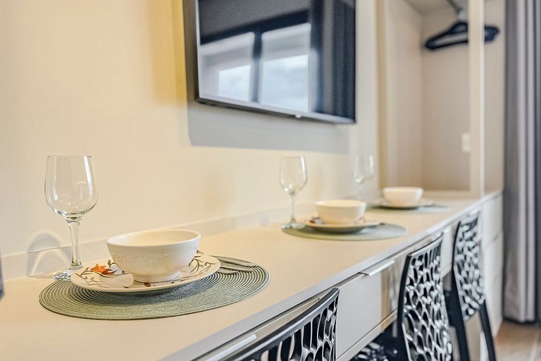 Studio com Vista Incrível + AC e Piscina