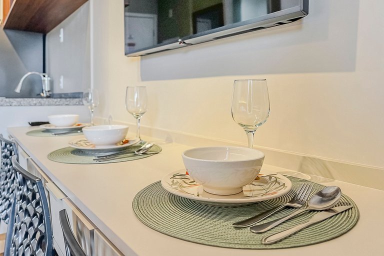 Studio com Vista Incrível + AC e Piscina