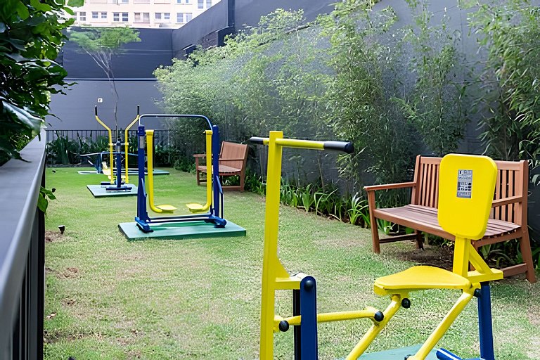 Studio p/ 4 pessoas - Piscina, Coworking e Rooftop