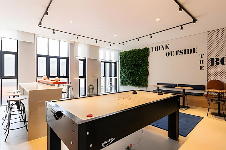 Studio p/ 4 pessoas - Piscina, Coworking e Rooftop