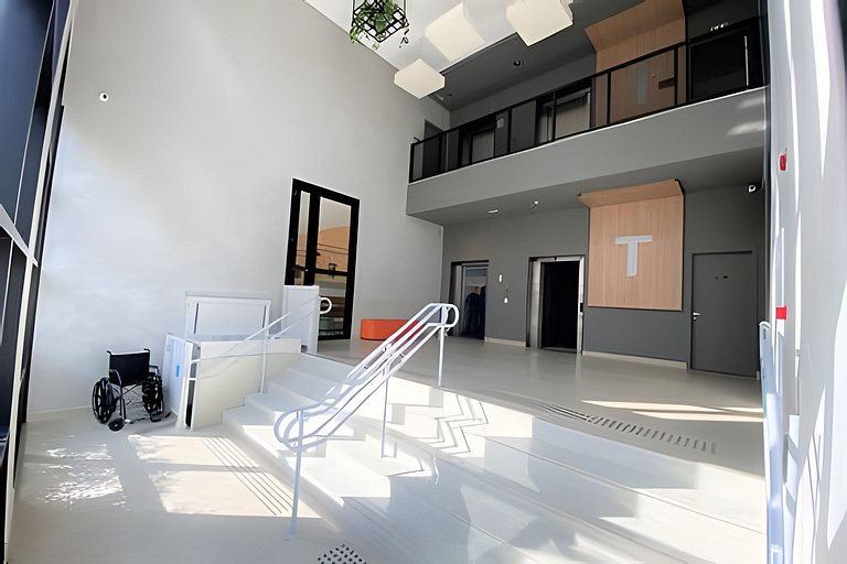 Studio p/ 4 pessoas - Piscina, Coworking e Rooftop