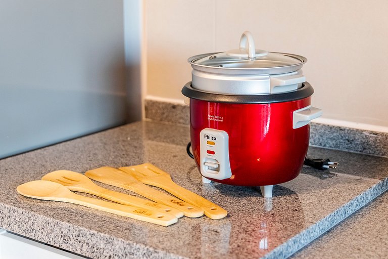 Studio p/ 4 pessoas + Piscina e Rooftop!