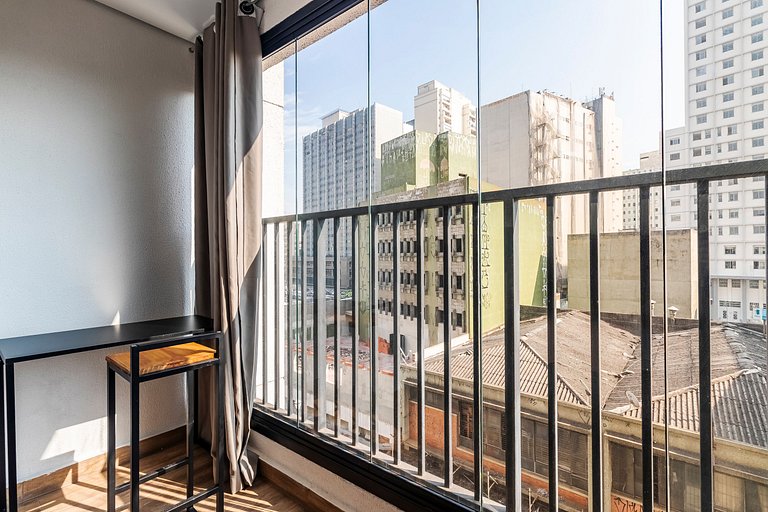 Studio Cama King + Piscina + Rooftop + Coworking