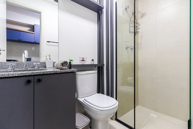 Studio Cama King + Piscina + Rooftop + Coworking
