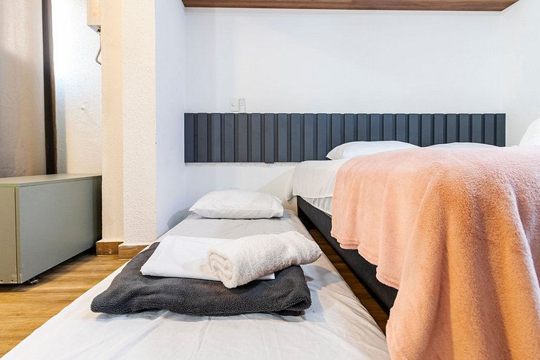 Studio Cama King + Piscina + Rooftop + Coworking