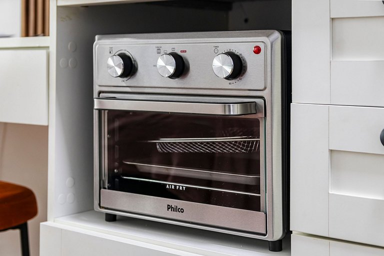 Studio Cama King + Piscina, Rooftop e Metrô