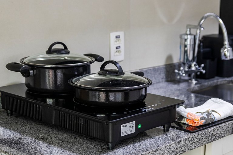 Studio Cama King + Piscina, Rooftop e Metrô