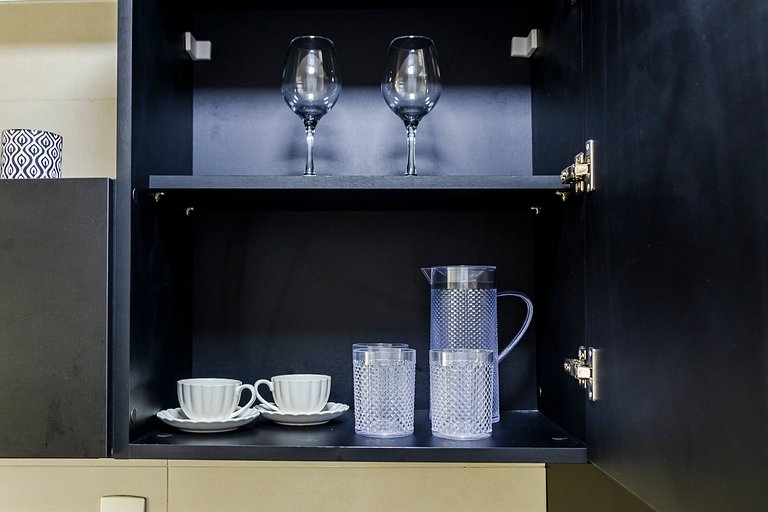 Studio Cama King + Piscina, Rooftop e Metrô