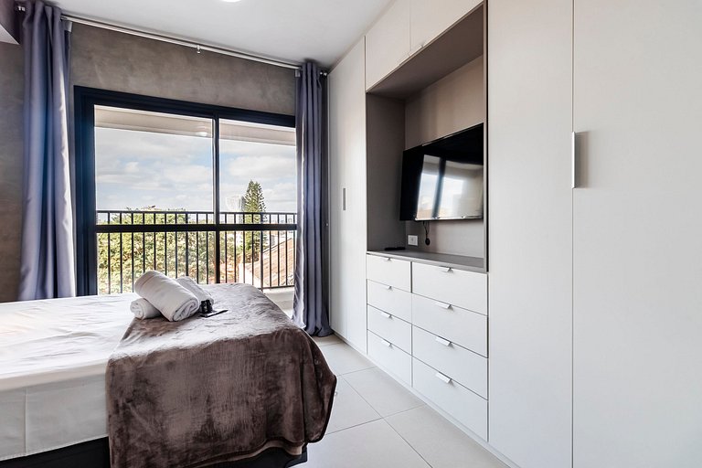 Studio Próx. 25 de Março + Vaga, Piscina e Rooftop