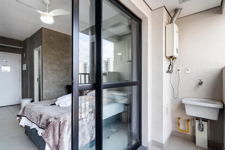 Studio Completo - Piscina, Rooftop e Coworking