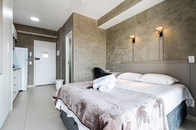 Studio Completo - Piscina, Rooftop e Coworking