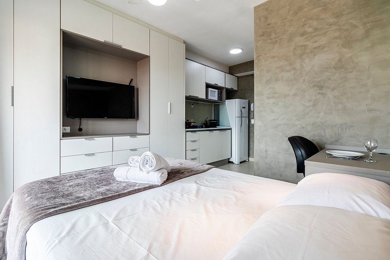 Studio Próx. 25 de Março + Vaga, Piscina e Rooftop