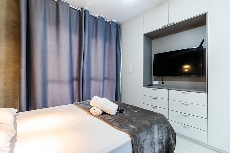 Studio Próx. 25 de Março + Vaga, Piscina e Rooftop