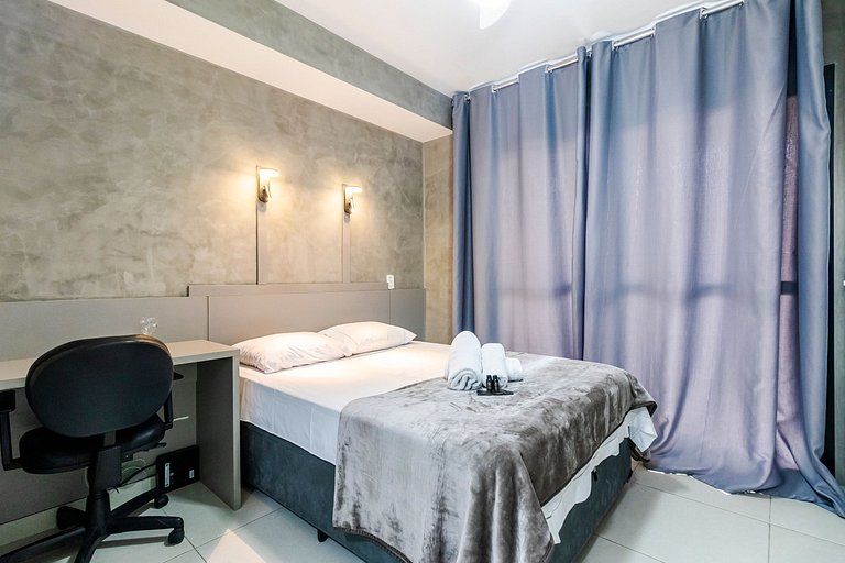 Studio Completo - Piscina, Rooftop e Coworking