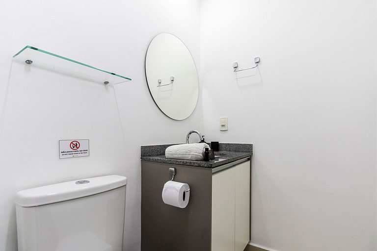 Studio Completo - Piscina, Rooftop e Coworking