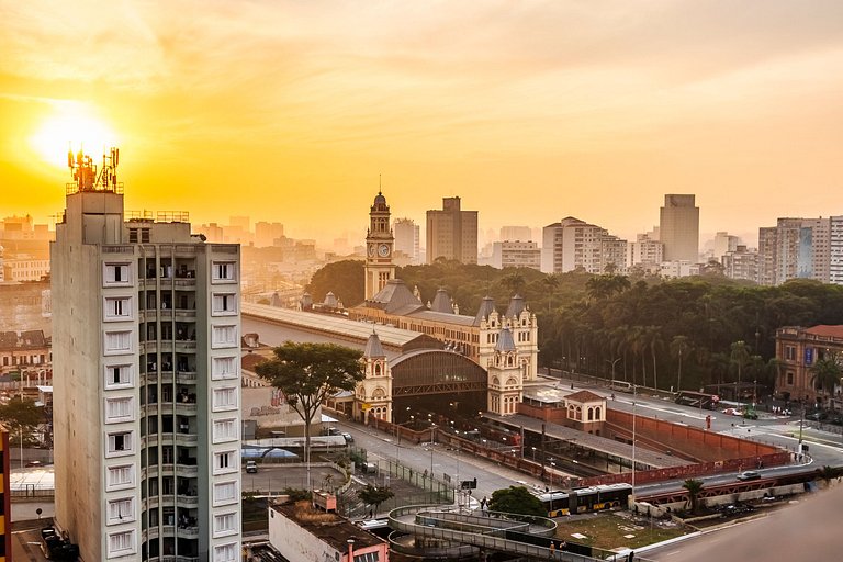 Studio Moderno C/ Vaga, AC, Piscina e Rooftop