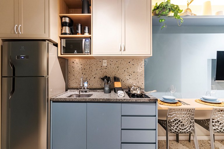 Studio c/ Banheira no 20º + Vaga e Vista Incrível!