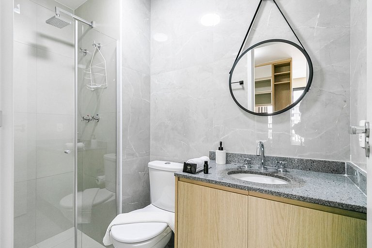 Studio p/ 4 pessoas + Piscina e Coworking