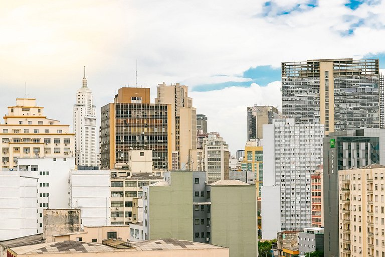 Studio p/ 4 pessoas - Piscina, Coworking e Rooftop