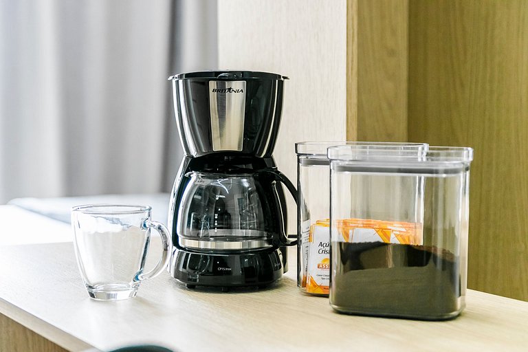 Studio p/ 4 pessoas + Piscina e Coworking