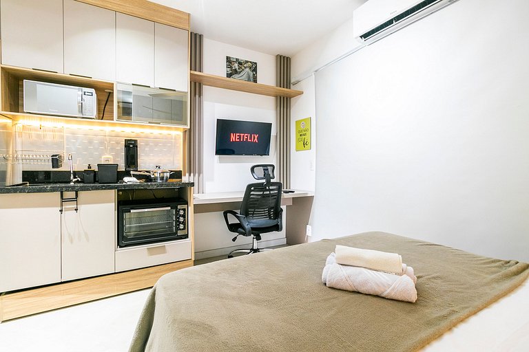 Studio apenas 650m da Av. Paulista + Academia