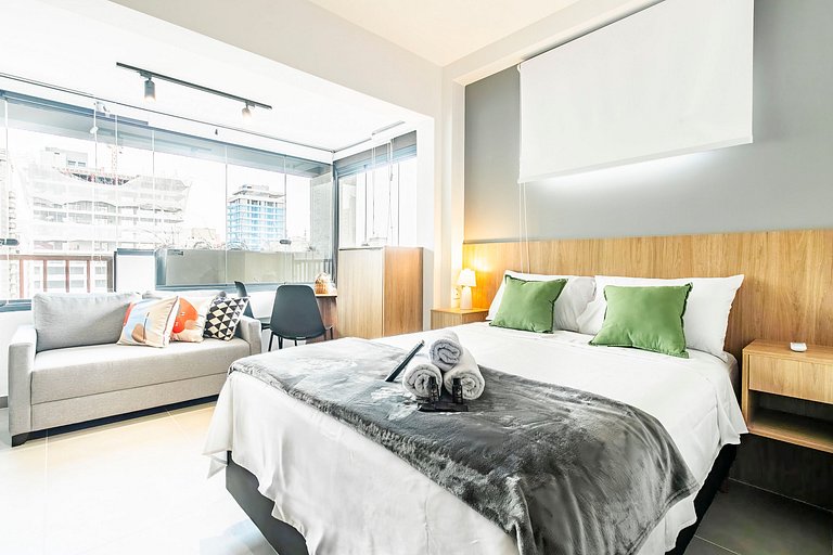 Apê descolado com vista incrível 2 min da Paulista