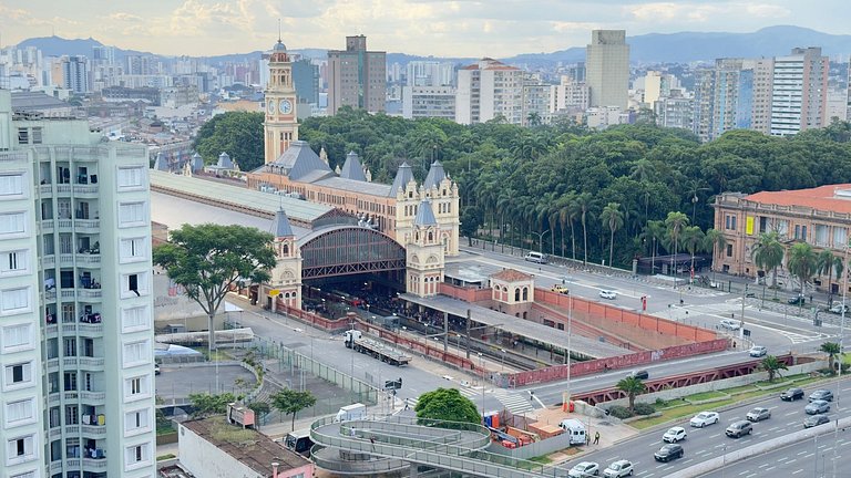 Studio TOPO de SP - 17º andar, AC, Piscina e Metrô