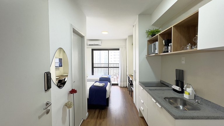 Conforto e Estilo em SP | 2 Camas de Solteiro