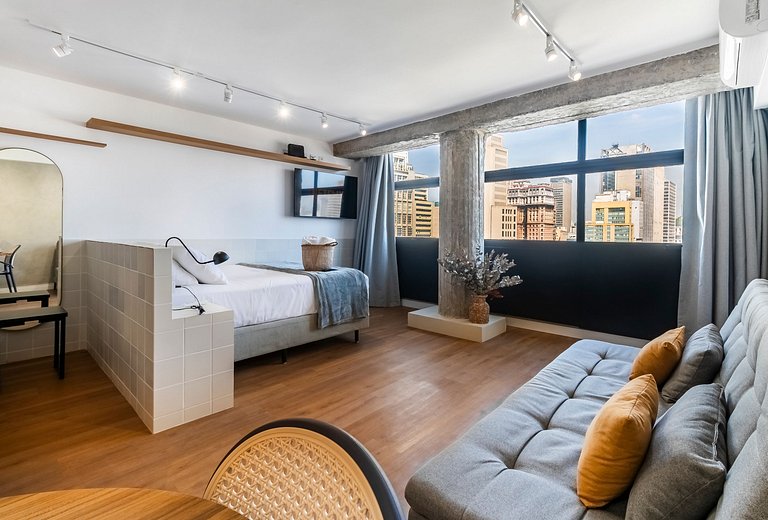 Apê muito estiloso no 22º Andar - Sampa SKY