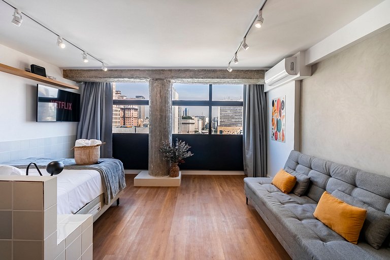 Apê muito estiloso no 22º Andar - Sampa SKY