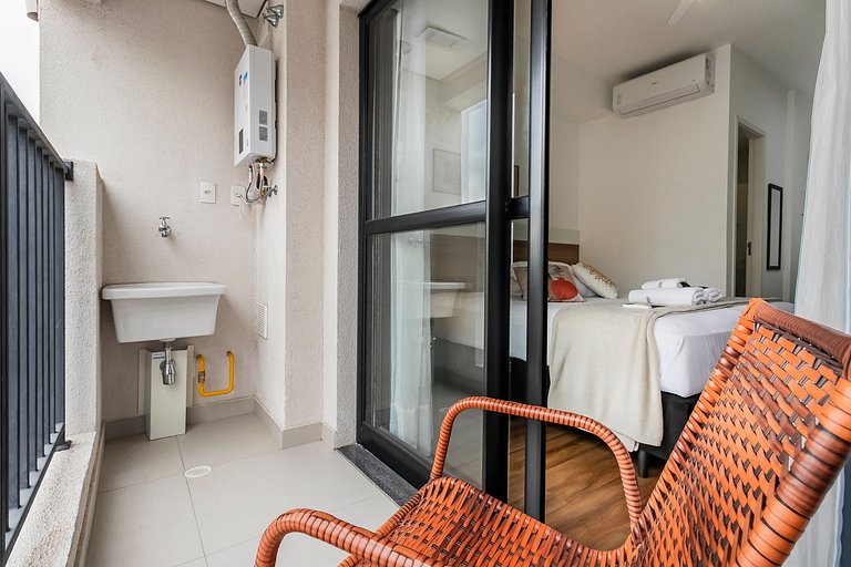Studio Exclusivo Cama King + Vaga e Piscina!