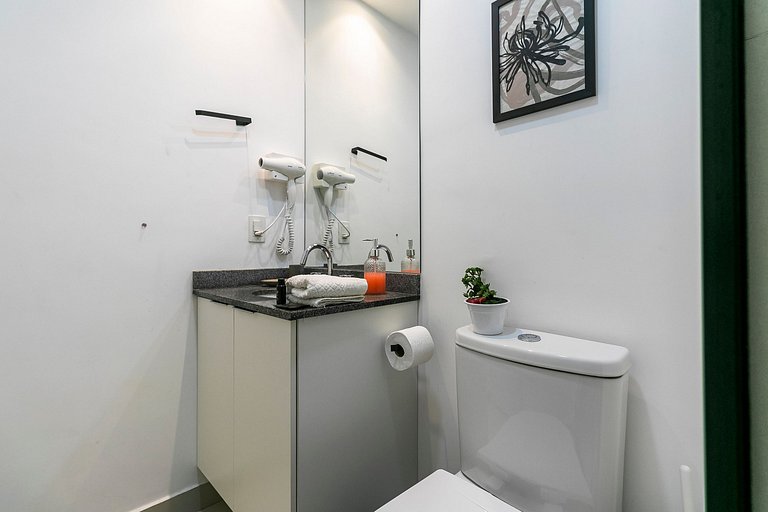 Studio Exclusivo Cama King + Vaga e Piscina!